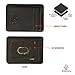 ESTALON Minimalist Wallet for Men and Women - Genuine Leather RFID Secured Card Case (Coal)
