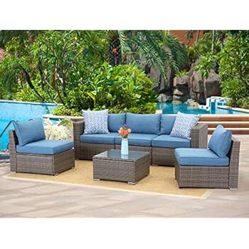 Amazon Com Wisteria Lane 6 Piece Outdoor Furniture Set Modular