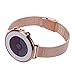 Xuexy 14mm Pebble Time Round Milanese Wire Mesh Stainless Steel Watch Band Strap Replacement Bracelet, Rose Gold