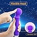 Mini Wand Massager, Stiflix Personal Cordless Handheld Back Neck Shoulder Legs Vibration Massage with 20 Frequencies Vibration Settings, Magnetic chargering (1-Purple)