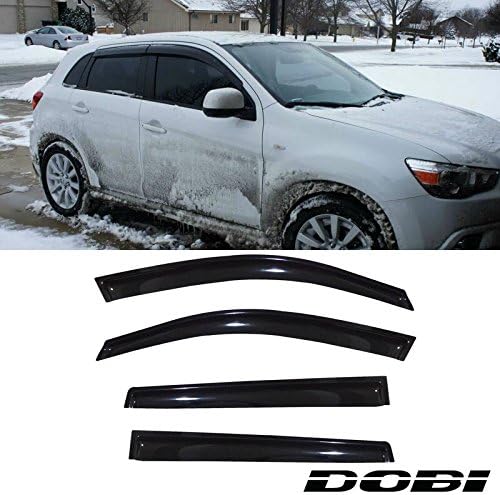 D/B 4pc Fit 14-16 Mitsubishi Outlander Sun/Rain Guard Vent Shade Window Visors