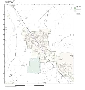 Amazon.com: ZIP Code Wall Map of Windsor, CA ZIP Code Map Not Laminated