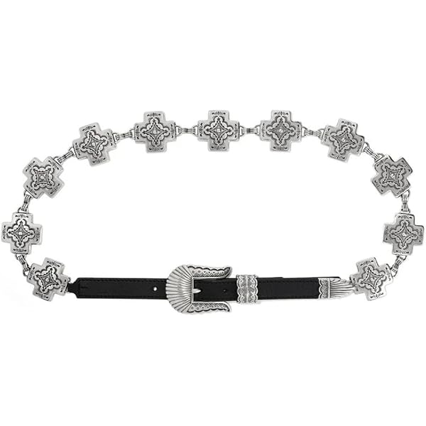 Amazon.com: Tony Lama Ladies Black Nizhoni Cross Belt XL  display picture 1