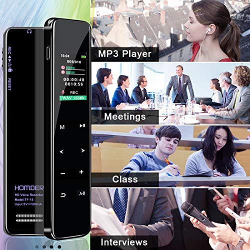 Digital Voice Recorder, Homder 16GB Touch Screen Voice Activated