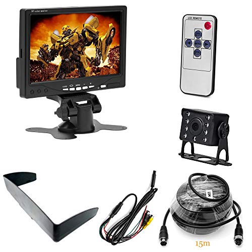 Camecho Kabelset voor achteruitrijcamera met 7 inch TFT LCD-monitor, IP68 waterdicht nachtzicht 170° achteruitrijcamera… - Afbeelding 8