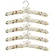 Thick Pastel Non Slip Padded Hangers Premium For Sweaters Coats Women clothing, Calico Closet Hangers, Soft Satin Strong Wooden Skeleton, No Scratch Protect Clothes Dress etc, Set of 5