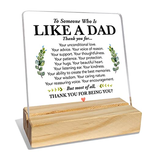 Photo 1 of Step Dad Gifts from Daughter Son Kids, Stepdad Birthday Fathers Day Christmas Gifts for Bouns Dad, Thank You Gifts for Step Dad, Best Step Dad Ever Gifts, Someone Who Is Like A Dad, Desk Acrylic Decor