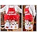LeeLoon 2 Pack Chistmas Apron, Holiday Kitchen Apron Christmas Santa Claus/Elk/Snowman Style Decoration Apron for Christmas Dinner Party Cooking Baking Crafting House Cleaning Kitchen