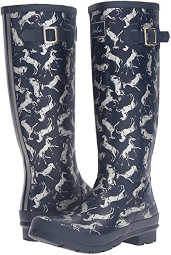Joules Women's Welly Print Rain Boot in Kenya Whizz Mid-Calf