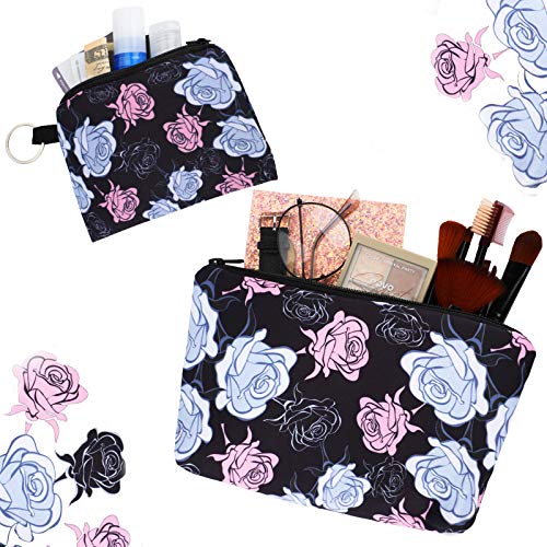 8 Pieces Makeup Bags Coin Purse Set, Includes 4 Pieces Cosmetic Bag Travel Waterproof Toiletry Pouch and 4 Pieces Zipper Small Coin Purse Change Bag for Women Girls, 4 Styles (Flower Pattern) 5 8 Pieces Makeup Bags Coin Purse Set, Includes 4 Pieces Cosmetic Bag Travel Waterproof Toiletry Pouch and 4 Pieces Zipper Small Coin Purse Change Bag for Women Girls, 4 Styles (Flower Pattern)