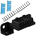 Fotag 2PCS 16 Pin Female Replacement Wire Sockets Connector OBDII Car Auto Adapter J1962 OBD 2 Plug Shell
