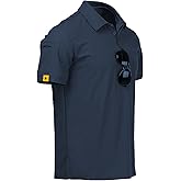 ZITY Mens Polo Shirt Short Sleeve Sports Tactical T-Shirt Athletic Golf Polos Daily Casual Stylish Collared Shirts for Men