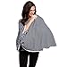 Sale! 360° Full Coverage Nursing Cover for Breastfeeding - Luxurious, Soft Breathable Cotton in Poncho Style (Navy Stripe)
