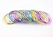 yueton Memory Wire Metal Bangles, Mixed Colors, 6.5 cm Diameter (100, dot)
