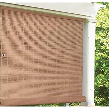 Radiance Vinyl Rollup Shade 36 in. W x 72 in. H Bamboo Cordless