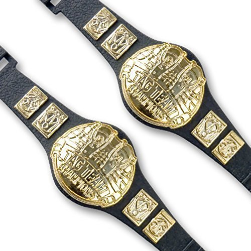 Tag Team Championship Belts for WWE Wrestling Action Figures (Set of 2)