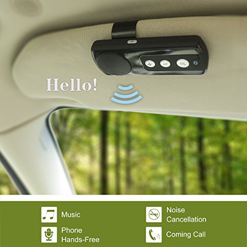 image for Bluetooth Handsfree Car Kit with Car Charger, SUNITEC BC370 Wireless I