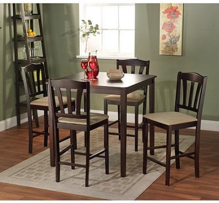 Metropolitan Counter Height 5-Piece Dining Set, Espresso