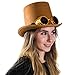 Tigerdoe Steampunk Hats - Steampunk Hat with Goggles - Burning Man Victorian Brown