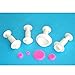 FOUR-C Cake Decorating Tools Round Plunger Cutters Cupcake Fondant Cutters Color White