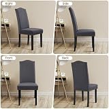 Yaheetech Set of 2 Dining Chairs Classic Parson Style with Solid Wood Legs view 7