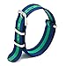 CIVO Watch Bands NATO Premium Ballistic Nylon Watch Strap Stainless Steel Buckle (Navy/Shamrock, 18mm)