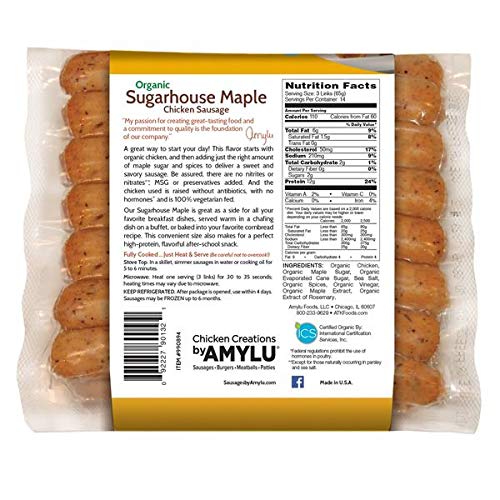 Amylu Maple Chicken Sausage Nutrition Facts Runners High Nutrition