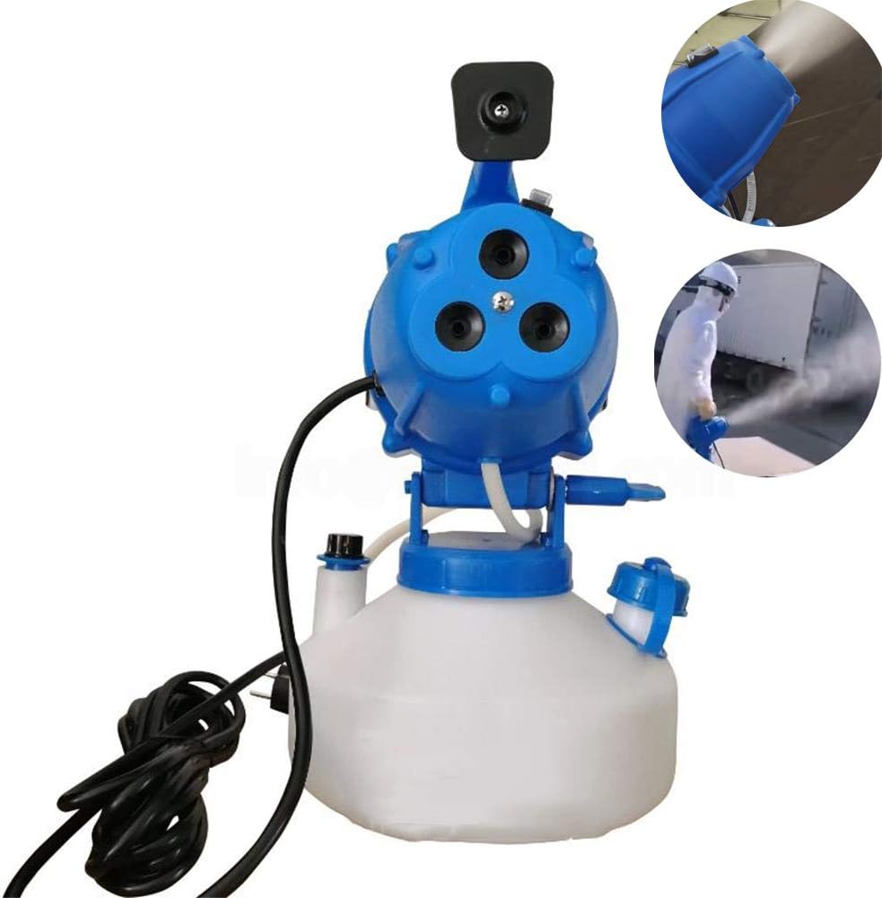 4L 220V Electric Cold Fog Ultra Low Volume Sprayer ULV 3-Hole Nozzle Fog Disinfection Machine Air Sterilizer Epidemic Aerosol Atomizer 1000W