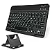 Vive Comb Bluetooth Keyboard, 7-Colors Backlit Universe Compact Portable Wireless 3.0 Keyboard for iOS, Android, Windows with a Foldable Multi-angle Cell Phone Stand Desktop Holder, Black