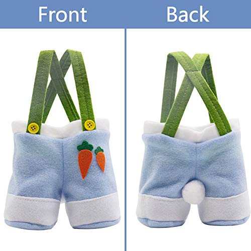 Easter Gift Candy Bags, 3 Pack Easter Egg Bags Pants Style Lovely Bunny Treat Bags