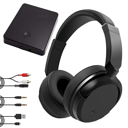Wireless Headphones For Tv Watching 24ghz Wireless Tv Headphones 100ft Distance Rechargeable Transmitter Foldable No Delay Tv Headphones Wireless