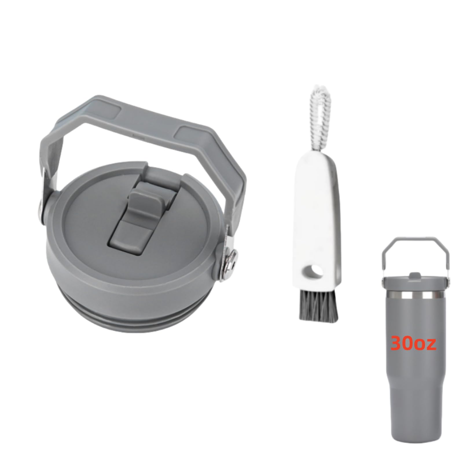 Photo 1 of 1Pack Lid Fit for Stanley IceFlow 20oz/30oz Flip Straw Tumbler, LeakProof Spill Proof Cup Lid Replacement for Stanley Iceflow Series(Not Fit Quencher Tumbler), with Cap Lid Brush