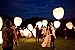 BATTIFE Sky Lanterns Chinese Biodegradable Paper Large Flying Lanterns Romantic Night 5 Pack for Party Sea Beach Holiday Vacation (White)