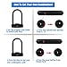 Amazer U Lock for Bicycle, U Lock Combination Heavy Duty Bike Lock Combination, 12mm Bike Lock Bicycle Heavy Duty Combination U Lock Bike Lock Anti Theft