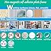 HAMRAY Non-Magnetic Self-Adhesive Picture Frames Refrigerator Hold Photo Flyer - Adhesive Free - Home Office Fridge Wall Door Bathroom Cabinet Reusable Durable Clear - Black Border - 4x6 Inch 10 Pack
