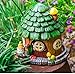 Mini Fairy Garden Kit Miniature Houses and Figurines Outdoor Village Scene for Collectors, Girls and Boys - Gardening Decorations with Slide, Arbor, Gnomes, Fairies, Signs, Animals, 25 Pieces