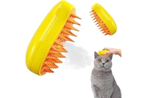 BYSKU Steamy Cat Brush, Upgraded 4 in 1 Multifunctional Cat Steamer Brush, Self Cleaning Steam Cat Brush for Massage, Steam Pet Brush for Removing Tangled and Loosse Hair