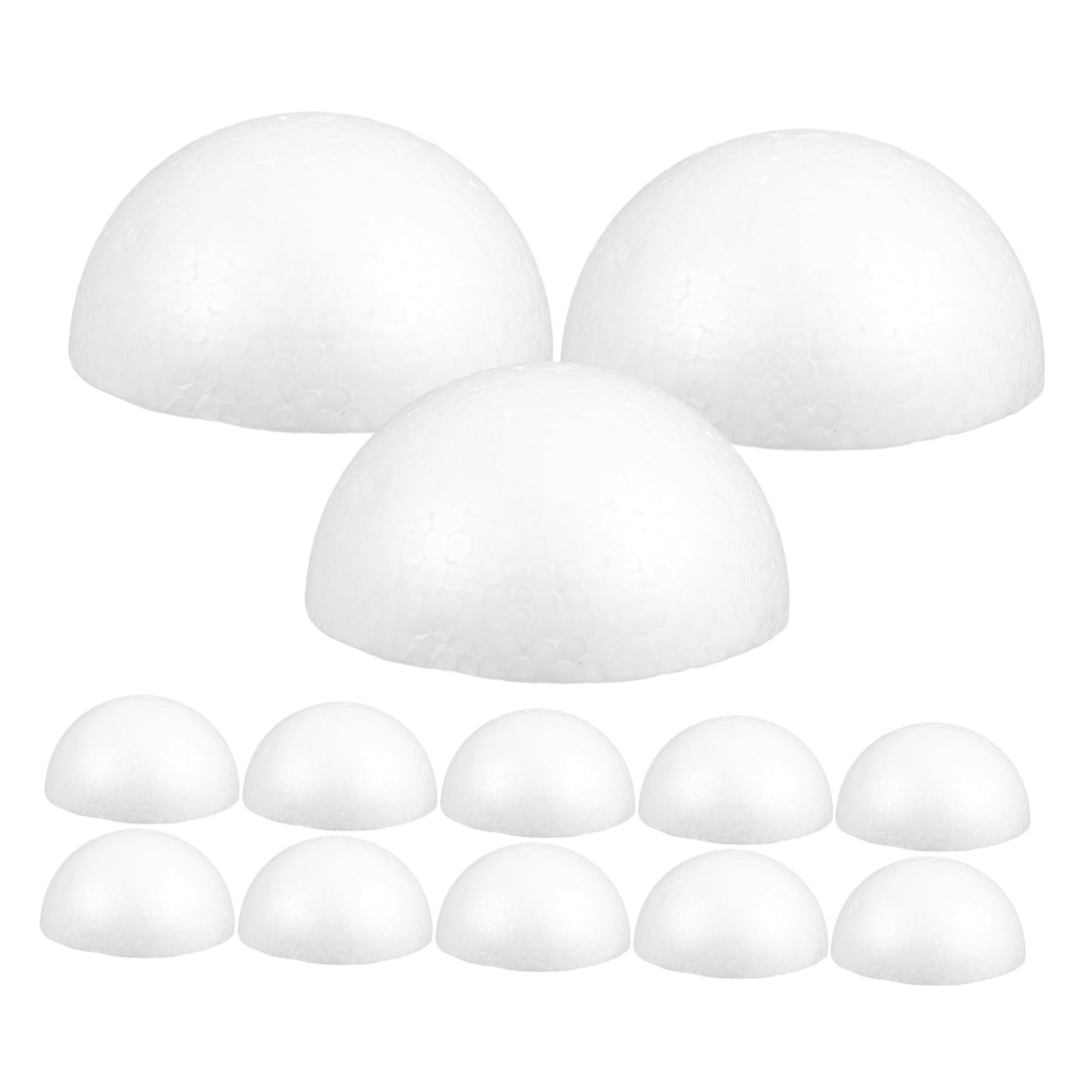 Semicircle Foam Craft Foam Balls 15pcs Half Balls Round s Christmas Xmas Ornaments for DIY Craft Modeling Xmas Tree Decorations Party Favors 9cm Nativity