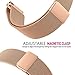 Shangpule Compatible Samsung Galaxy Watch (42mm) Bands, 20mm Milanese Loop Stainless Steel Metal Replacement Bracelet Strap Compatible Galaxy Watch SM-R810/SM-R815 /Gear Sport Smartwatch (Rose Gold)