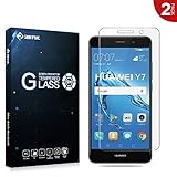 RIFFUE Huawei Y7 / Y7 Prime Screen Protector, Slim Slip Premium HD Clear 9H Hardness 3D Touch Tempered Glass for Huawei Y7 2017 / Y7 Prime [Scratch Resistant] [2 Pack]