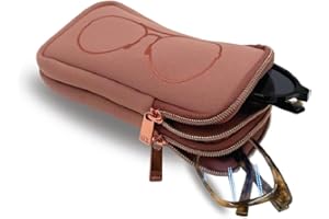 MYTAGALONGS Double Eyeglass Case with 2 Compartments