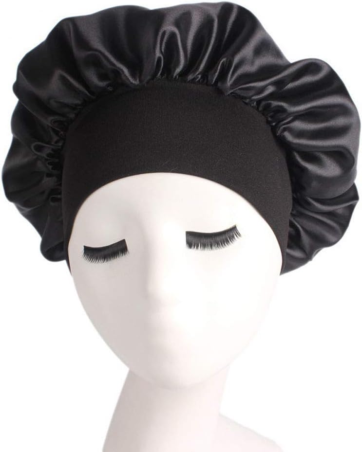 MoonyLI Satin Bonnet -Hat Sleep Cap Sleeping Head Cover Suitable for Women and Girls