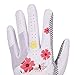 PaYaPa in NEW YORK, GH Women's Leather Golf Gloves One Pair (Flower Printed Both Hands)