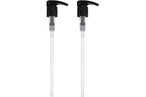 BRIGHTFROM Universal Dispensing Pump, Perfect for Shampoo & Conditioner 1 L (33.8 OZ) - Fits Most Bottles or Any Refillable Bottles from 12oz to 33.8oz with 28/410 Neck Size, Black (Pack of 2)
