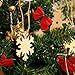 Jetec 50 Pack Unfinished Wooden Snowflakes Christmas Ornaments Paintable Blank Xmas Tree Hanging Wood Slices with 50 Ropes for DIY Art Crafts Christmas DIY Wooden Snowflake Decoration 3.15 x 3.15 Inch
