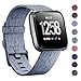 KIMILAR Woven Band Compatible with Fitbit Versa/Fitbit Versa 2/Fitbit Versa Lite Edition, Large Small Woven Fabric Breathable Men Women Versa Replacement Band for Versa Smartwatch