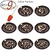 PNBB 8pcs Different Shapes Stainless Steel Fried Egg Molds with 1pc Silicone Pastry Brush - Set of 9