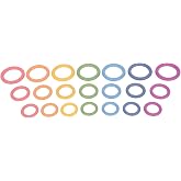 tickit Rainbow Wooden Rings, Set of 21, 3 Sizes | Counting and Sorting Rings, Loose Parts Wooden Toys, Inspire Curiosity and Open-Ended Play