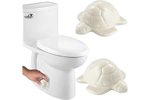 AKV Cute Turtle Toilet Bolt Caps Ceramic Sea Turtle Toilet Bolt Covers Decorative, Set of 2 Toilet Screw Cover Caps, Toilet Caps for Bottom of Toilet, Toilet Bowl Caps for Bolts Bathroom Decor (E)