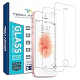 Tech Armor Premium Ballistic Glass Screen Protector for Apple iPhone 5C / 5S / 5 / SE [2-Pack]
